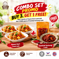 [COMBO PROMO LAUK SET] Buy 3 Ayam Kari Lauk, Get 1 FREE Sambal Sotong Lauk